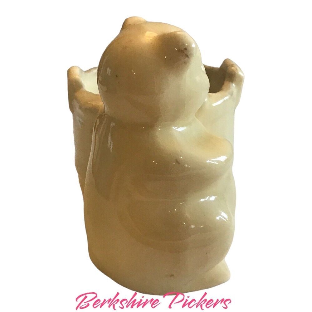 Shawnee Yellow PIG with Barrel Small Succulent Planter BB13 - Picture 2 of 8